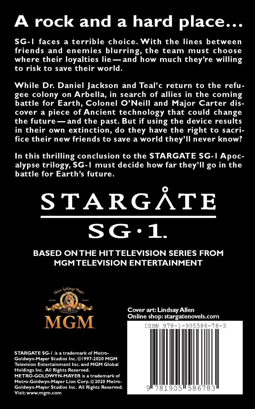 Rückseite: 9781905586783 | STARGATE SG-1 Insurrection (Apocalypse book 3) | Sally Malcolm (u. a.)