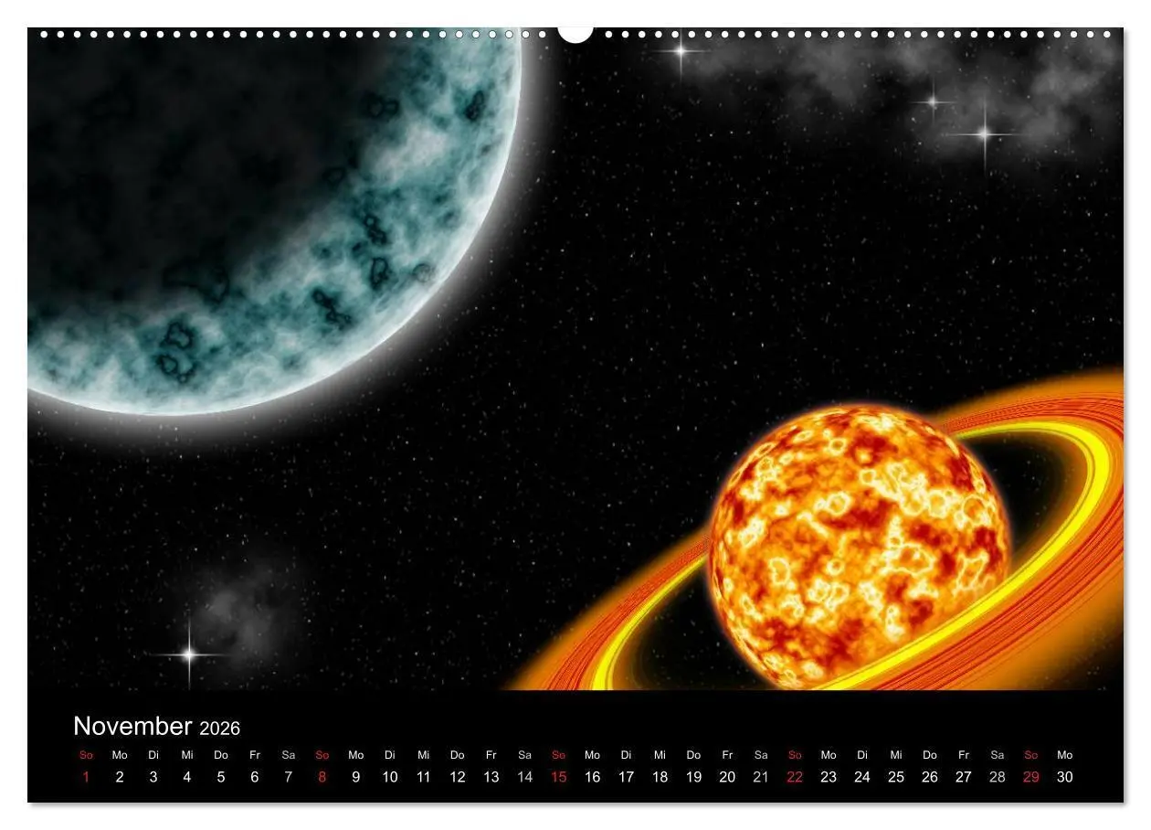 Bild: 9783457986783 | Fantasievolles Weltall (Wandkalender 2026 DIN A2 quer), CALVENDO...
