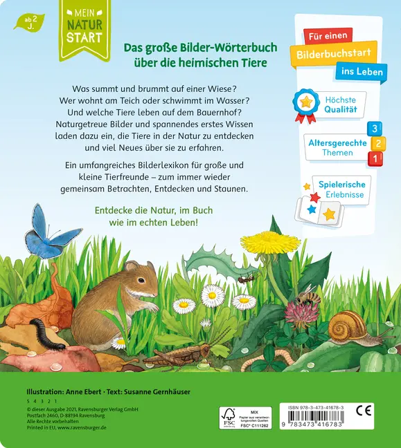 Bild: 9783473416783 | Mein großes Bilderlexikon: Unsere Tiere | Susanne Gernhäuser | Buch