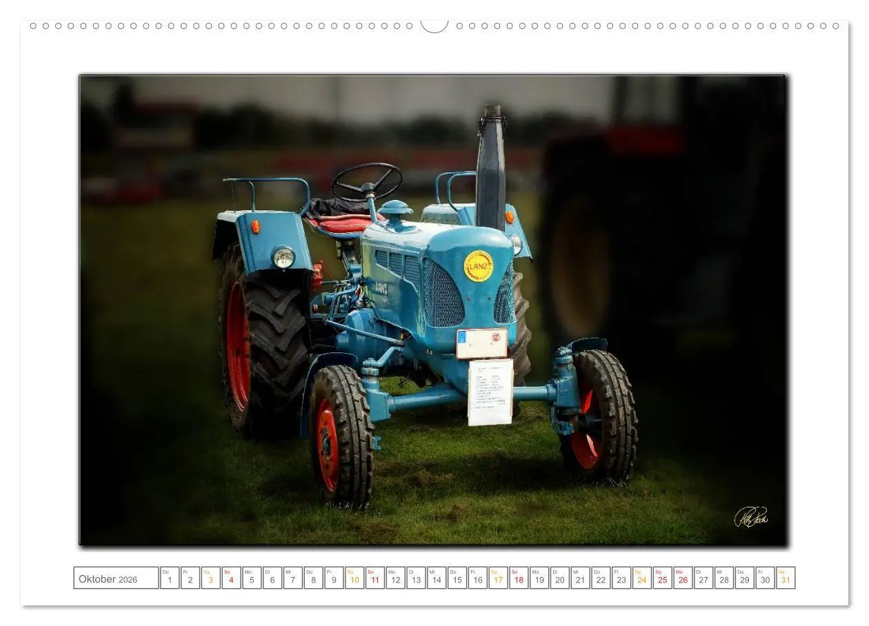 Bild: 9783516076783 | Oldtimer - Traktor Liebe (Wandkalender 2026 DIN A2 quer), CALVENDO...