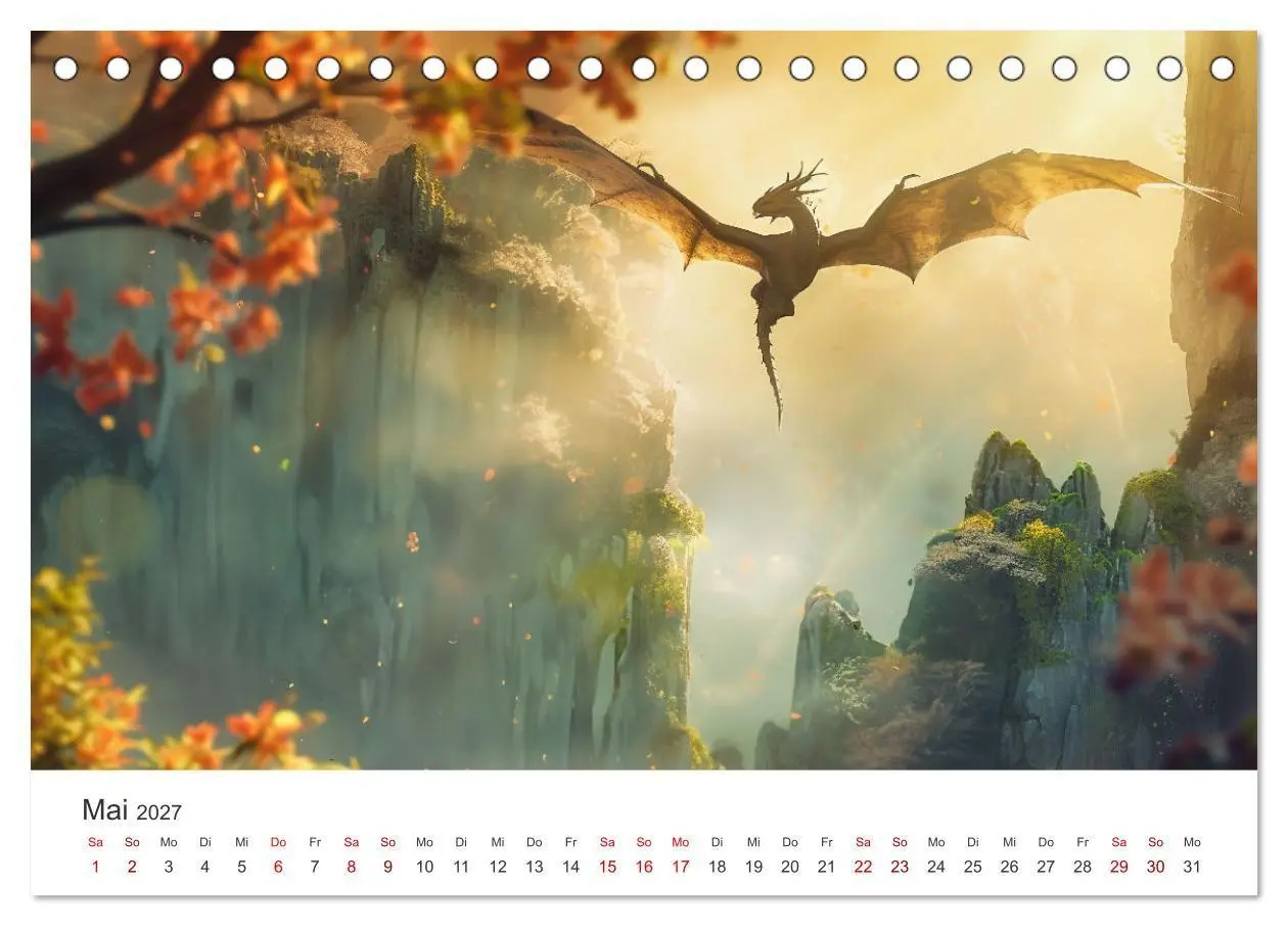 Bild: 9783569166783 | Das Jahr der Drachen (Tischkalender 2027 DIN A5 quer), CALVENDO...