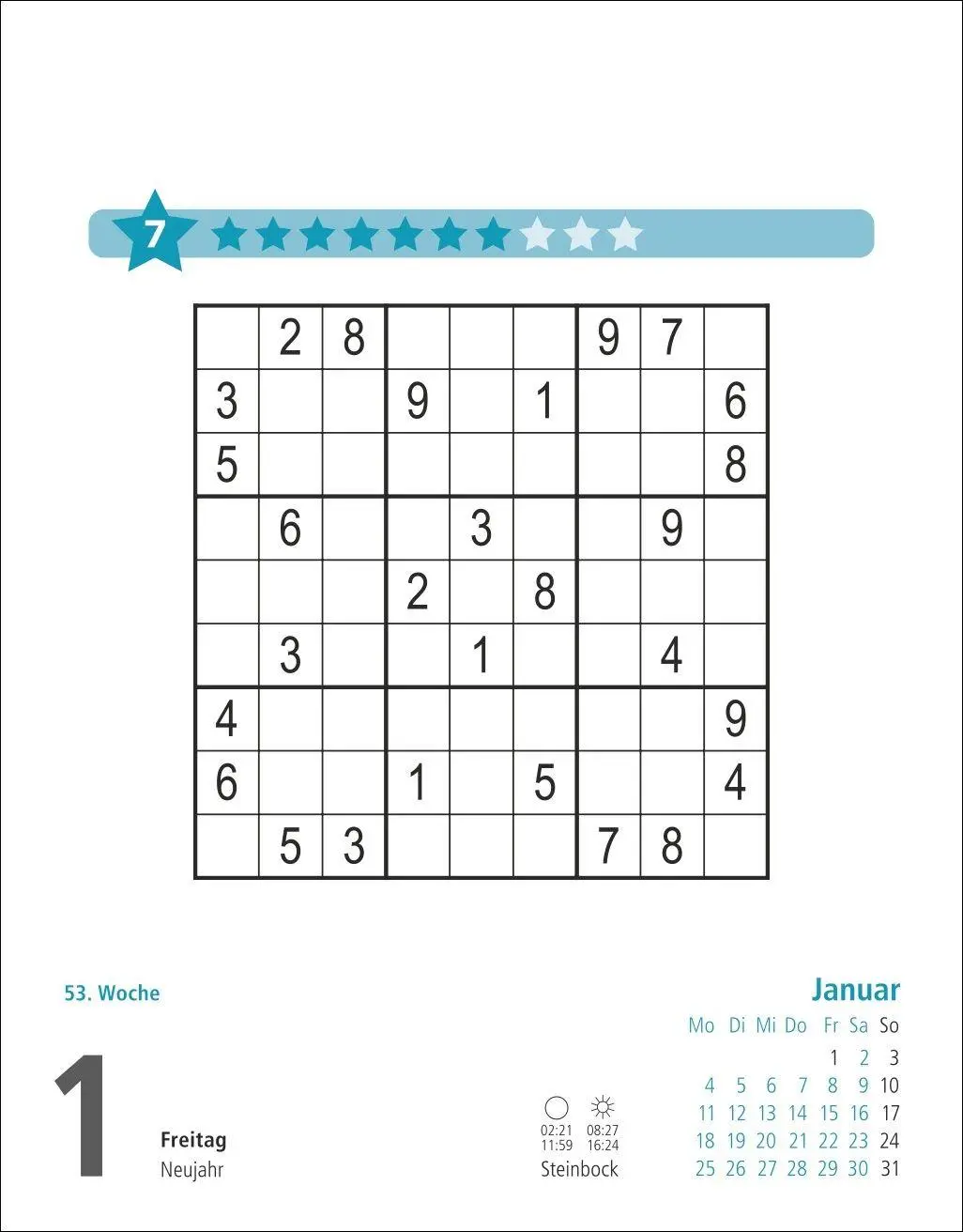 Bild: 9783756416783 | Stefan Heine Sudoku schwierig bis extrem Tagesabreißkalender 2027