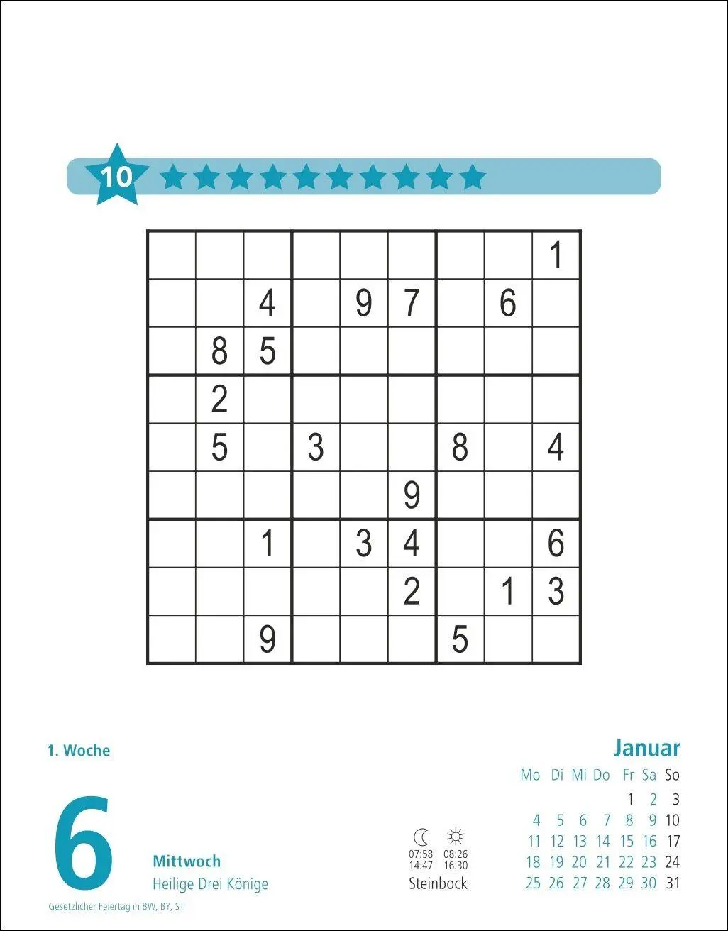 Bild: 9783756416783 | Stefan Heine Sudoku schwierig bis extrem Tagesabreißkalender 2027