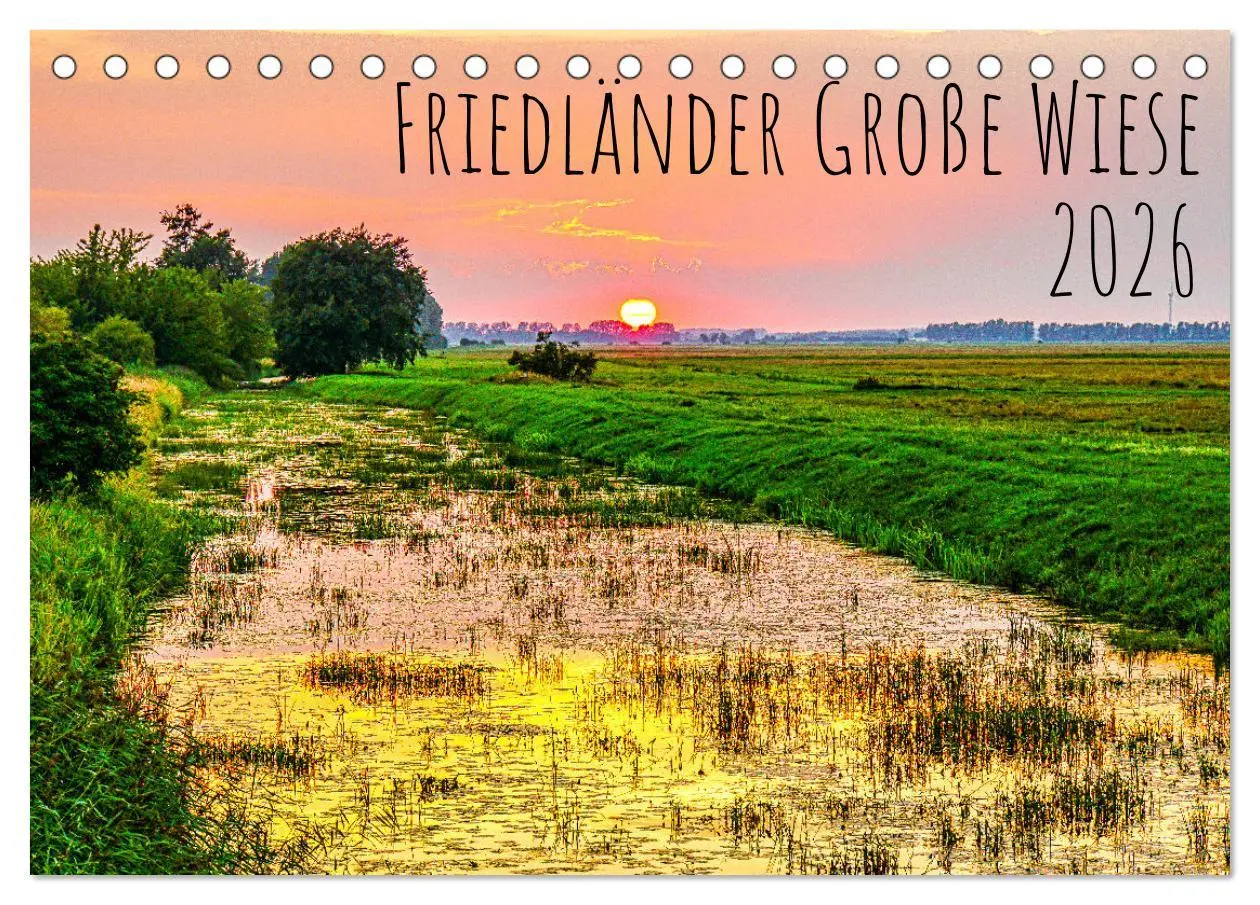 Cover: 9783457596883 | Friedländer Große Wiese (Tischkalender 2026 DIN A5 quer), CALVENDO...