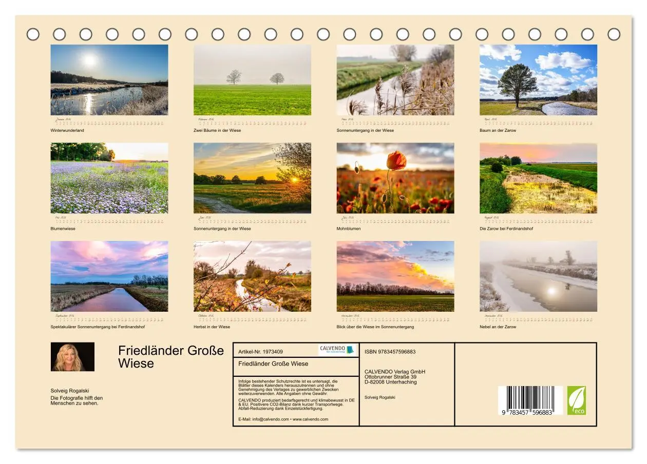 Bild: 9783457596883 | Friedländer Große Wiese (Tischkalender 2026 DIN A5 quer), CALVENDO...