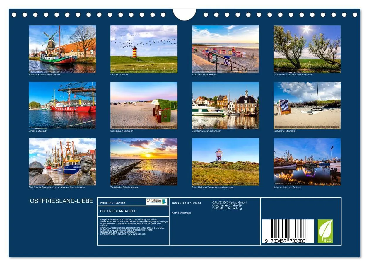 Bild: 9783457736883 | OSTFRIESLAND-LIEBE (Wandkalender 2026 DIN A4 quer), CALVENDO...