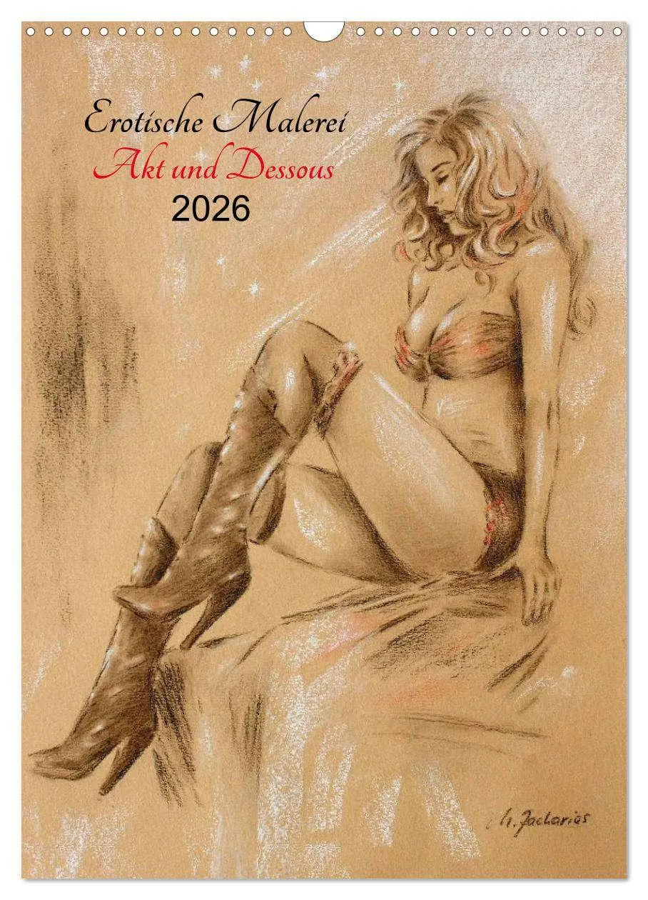 Cover: 9783516446883 | Erotische Malerei - Akt und Dessous (Wandkalender 2026 DIN A3...