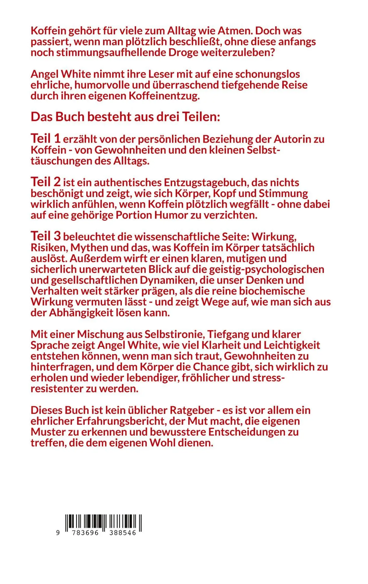Rückseite: 9783842396883 | Eine Welt voller Koffein-Zombies | Angel White | Taschenbuch | 116 S.