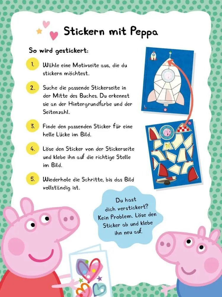 Rückseite: 9783849946883 | Peppa Pig Meine Sticker-Bilder. Puzzeln mit Stickern | Verlag | Buch