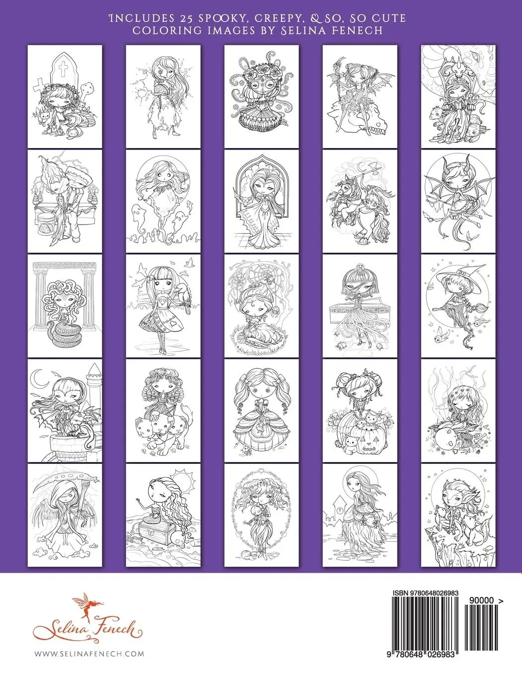 Rückseite: 9780648026983 | Faedorables - Cute and Creepy Coloring Book | Selina Fenech | Buch