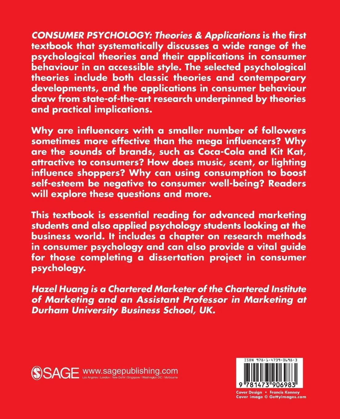 Rückseite: 9781473906983 | Consumer Psychology | Theories &amp; Applications | Hazel Huang | Buch