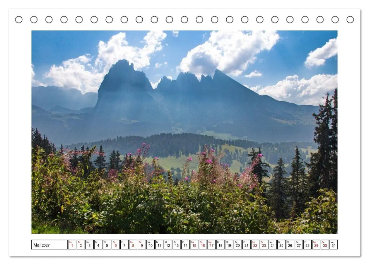 Bild: 9783516816983 | Über dem Grödnertal (Tischkalender 2027 DIN A5 quer), CALVENDO...