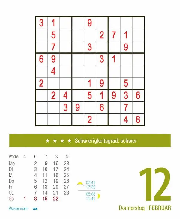 Bild: 9783731886983 | Sudoku 2026 | Verlag Korsch | Kalender | 328 S. | Deutsch | 2026