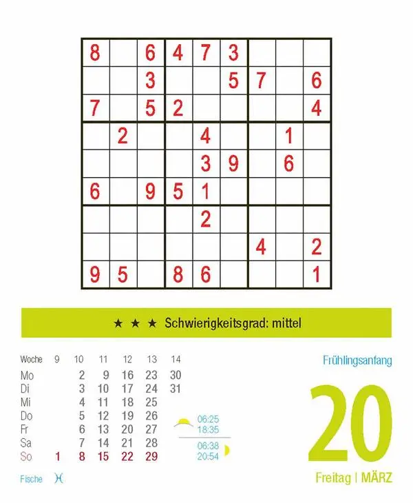 Bild: 9783731886983 | Sudoku 2026 | Verlag Korsch | Kalender | 328 S. | Deutsch | 2026