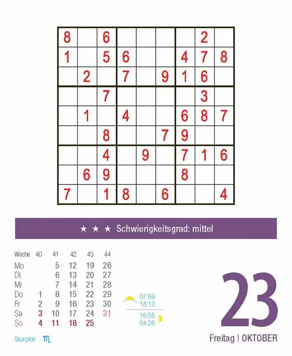 Bild: 9783731886983 | Sudoku 2026 | Verlag Korsch | Kalender | 328 S. | Deutsch | 2026