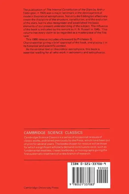 Rückseite: 9780521337083 | The Internal Constitution of the Stars | Arthur Stanley Eddington