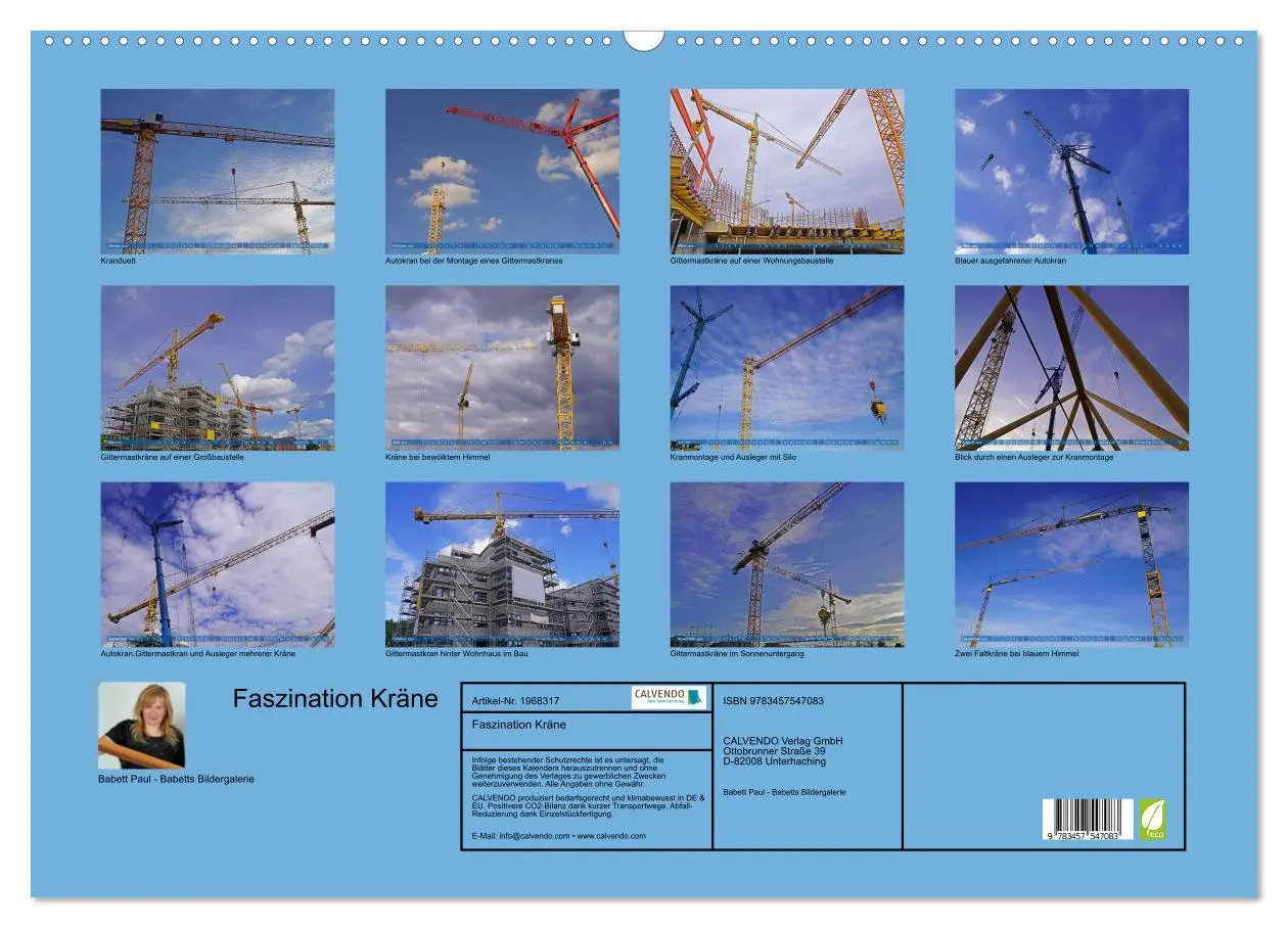 Bild: 9783457547083 | Faszination Kräne (Wandkalender 2026 DIN A2 quer), CALVENDO...