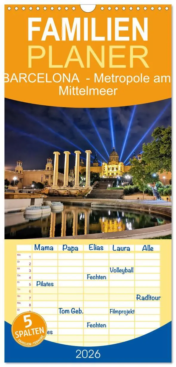 Cover: 9783516497083 | Familienplaner 2026 - BARCELONA - Metropole am Mittelmeer mit 5...