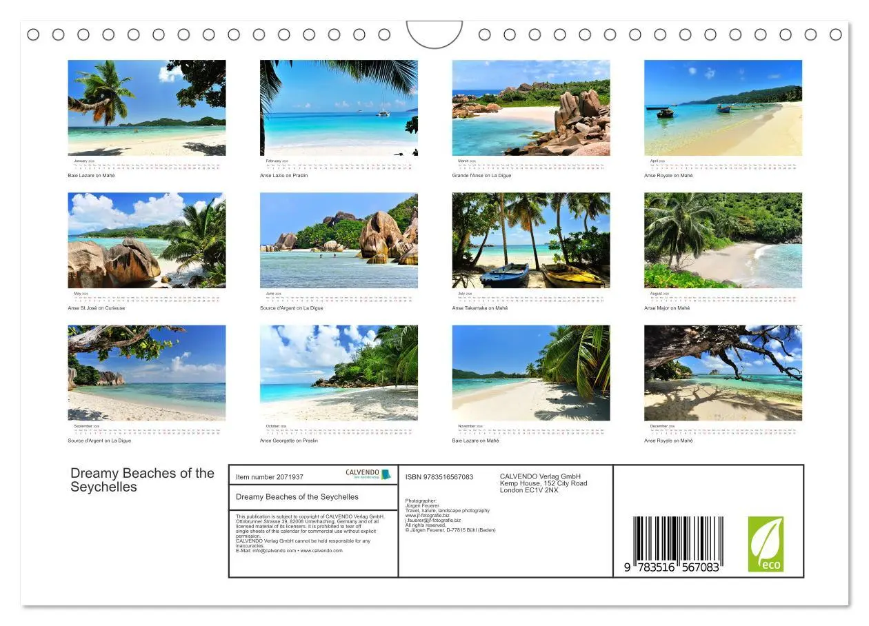 Bild: 9783516567083 | Dreamy Beaches of the Seychelles (Wall Calendar 2026 DIN A4...