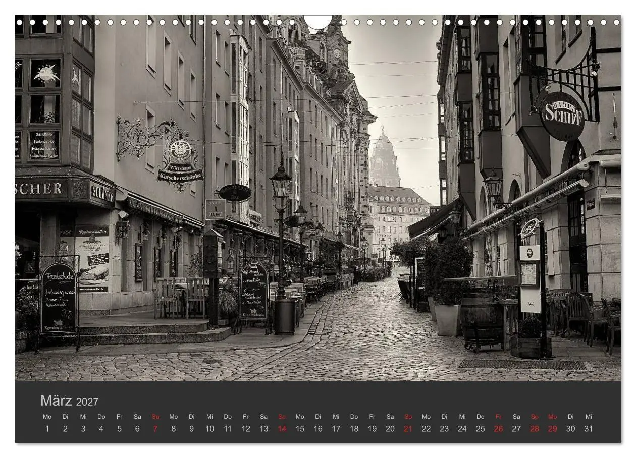 Bild: 9783594167083 | Dresden Schwarz Weiss 2027 (Wandkalender 2027 DIN A3 quer),...