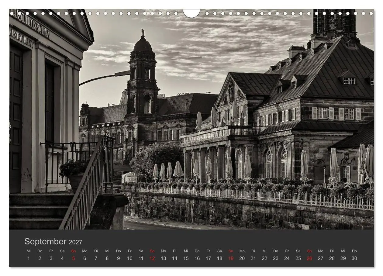 Bild: 9783594167083 | Dresden Schwarz Weiss 2027 (Wandkalender 2027 DIN A3 quer),...