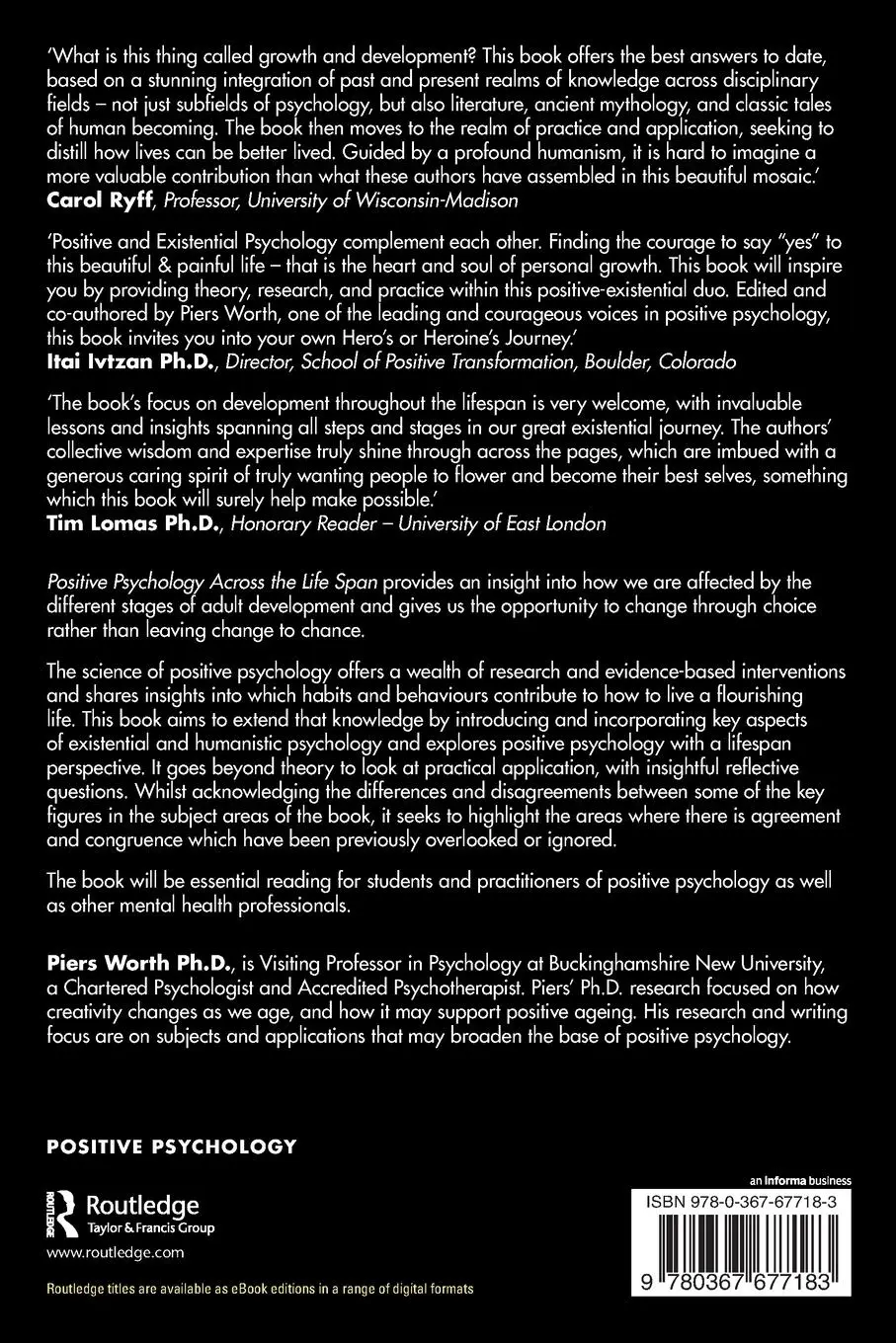 Rückseite: 9780367677183 | Positive Psychology Across the Lifespan | An Existential Perspective