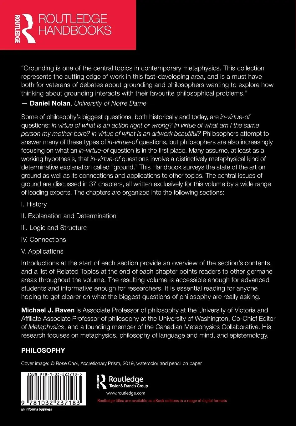 Rückseite: 9781032237183 | The Routledge Handbook of Metaphysical Grounding | Michael Raven