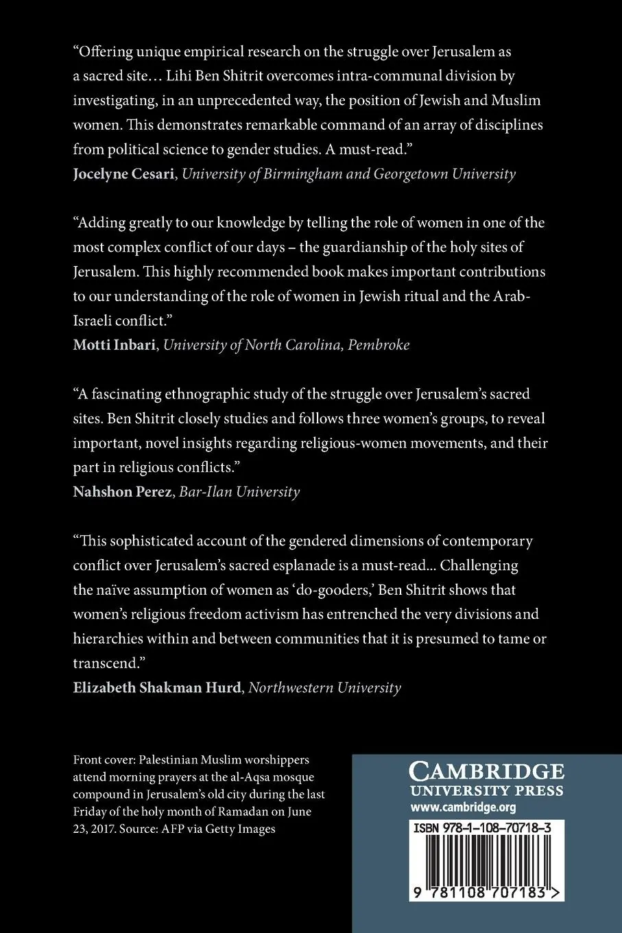 Rückseite: 9781108707183 | Women and the Holy City | The Struggle over Jerusalem's Sacred Space