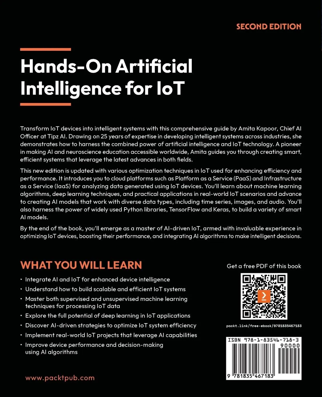 Rückseite: 9781835467183 | Hands-On Artificial Intelligence for IoT - Second Edition | Kapoor