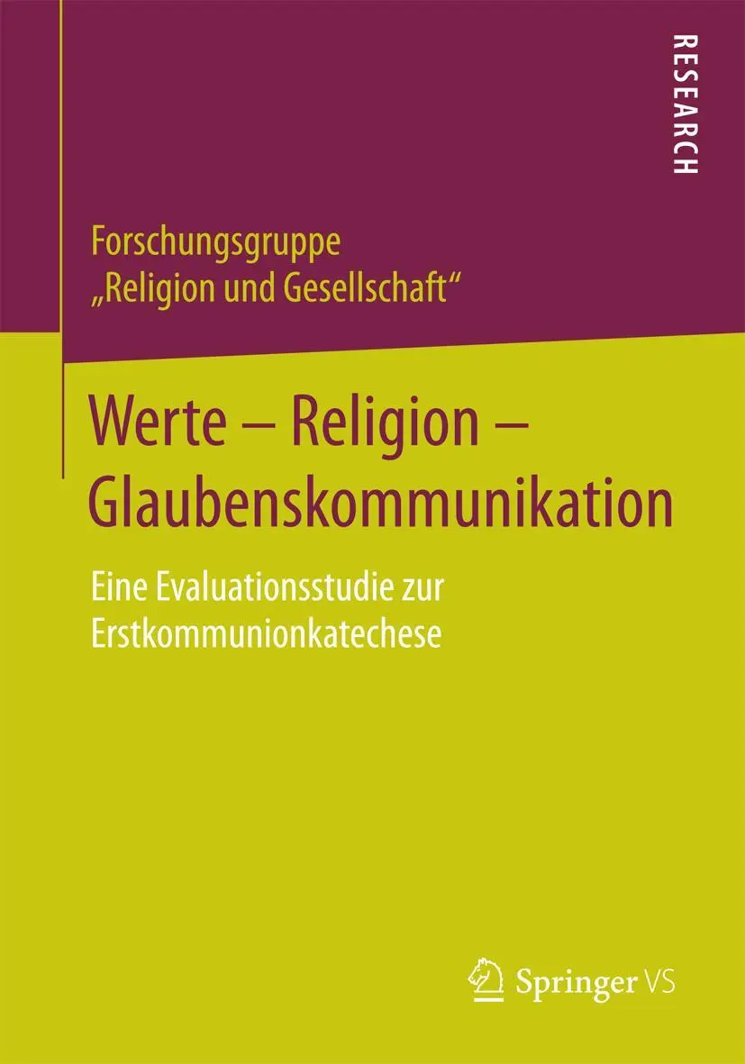 Cover: 9783658057183 | Werte - Religion - Glaubenskommunikation | Gesellschaft" | Taschenbuch