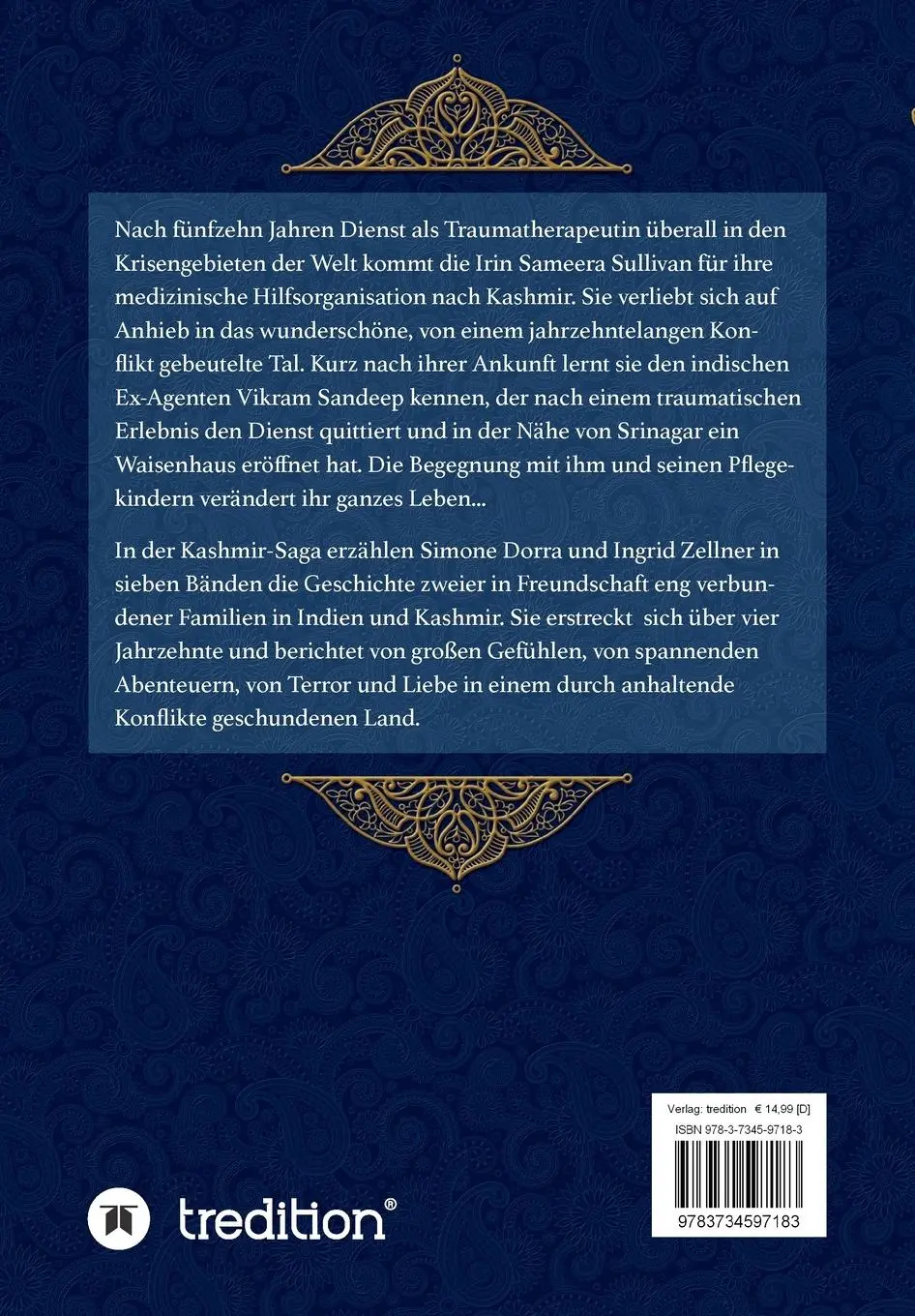 Rückseite: 9783734597183 | Das Haus des Friedens | Band I der Kashmir-Saga | Simone Dorra | Buch