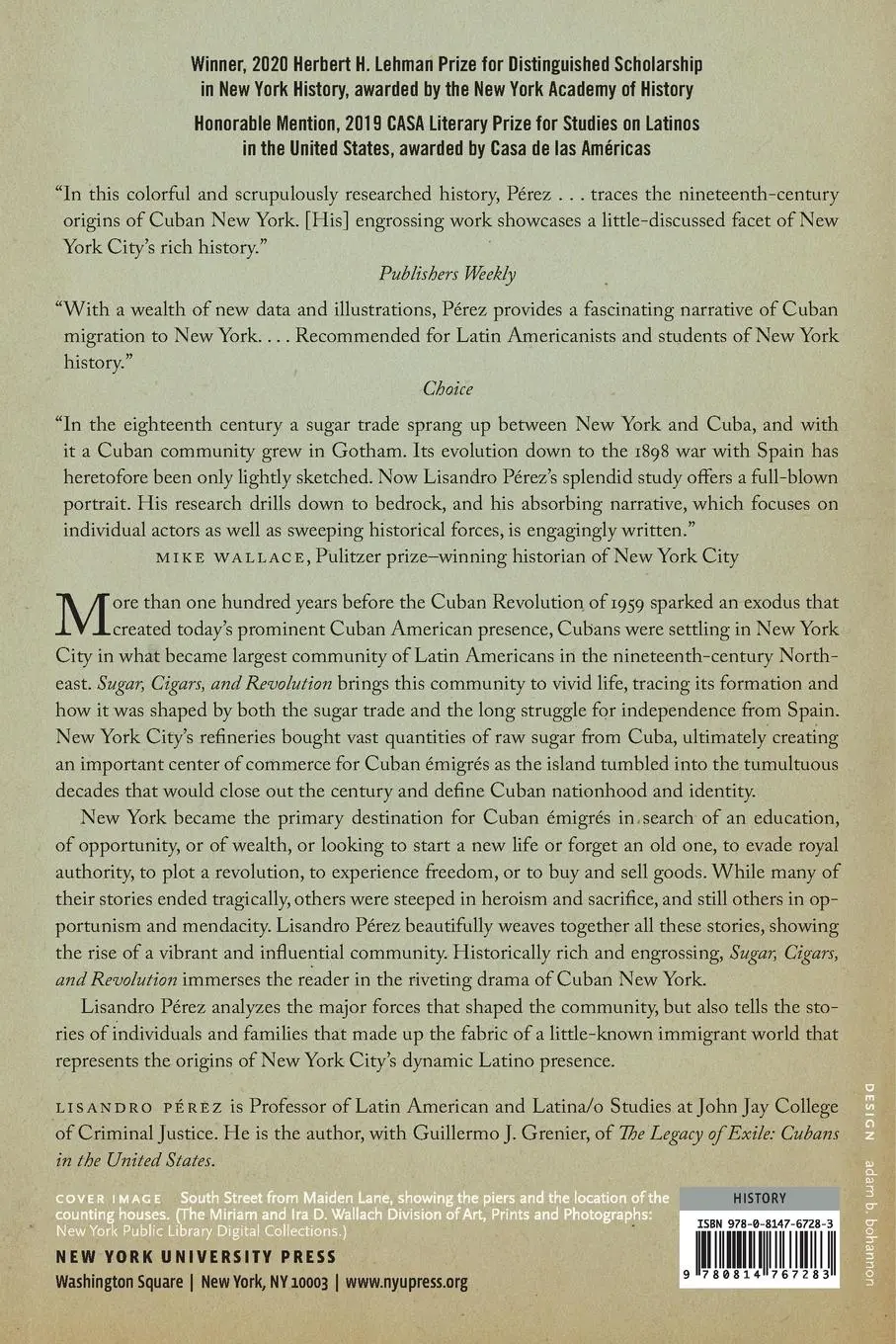Rückseite: 9780814767283 | Sugar, Cigars, and Revolution | The Making of Cuban New York | Pérez