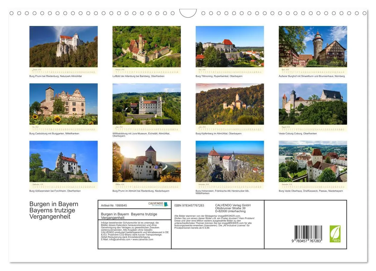 Bild: 9783457767283 | Burgen in Bayern Bayerns trutzige Vergangenheit (Wandkalender 2026...