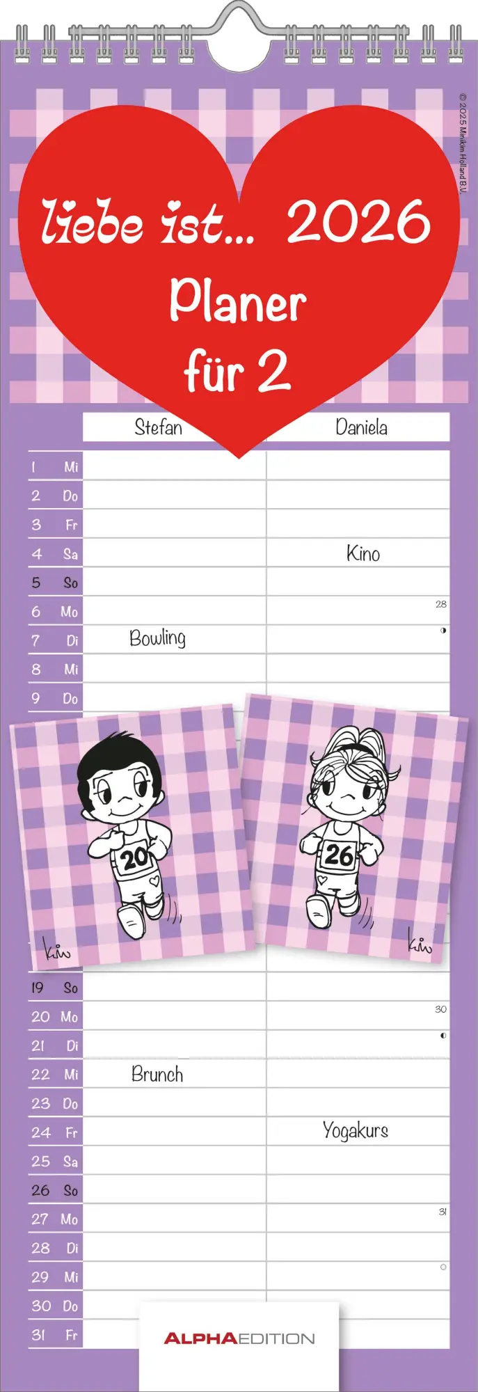 Cover: 4069095007383 | Liebe ist...Planer für Zwei 2026 | Alpha Edition | Kalender | 13 S.