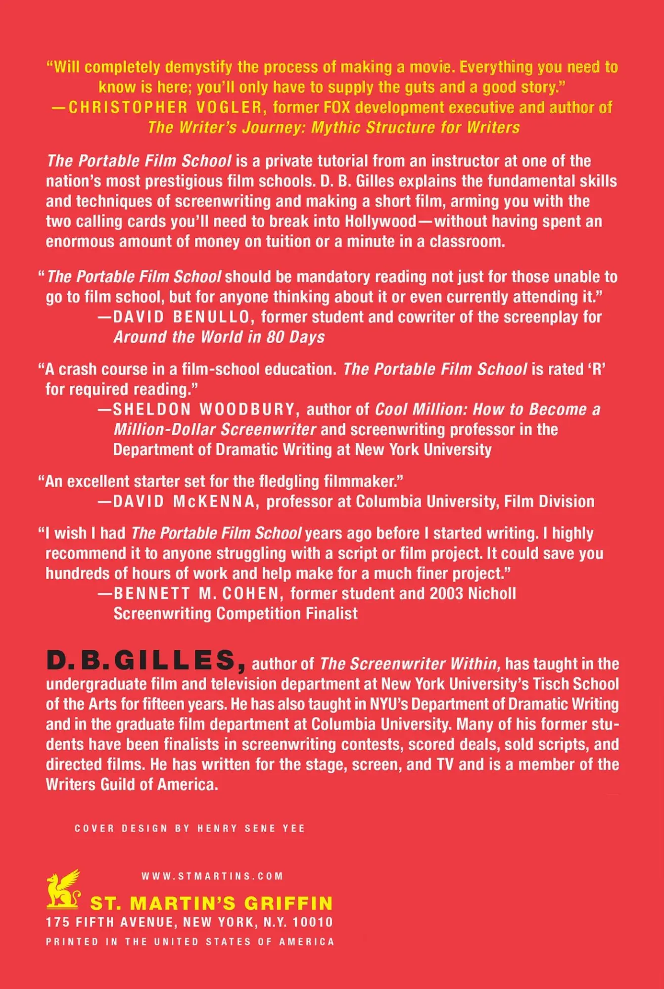 Rückseite: 9780312347383 | The Portable Film School | D B Gilles | Taschenbuch | Englisch | 2005