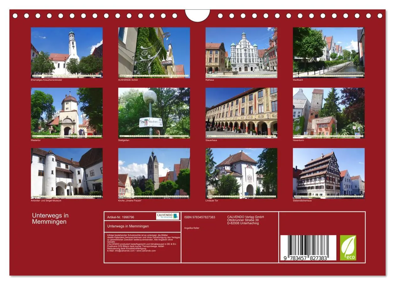 Bild: 9783457827383 | Unterwegs in Memmingen (Wandkalender 2026 DIN A4 quer), CALVENDO...