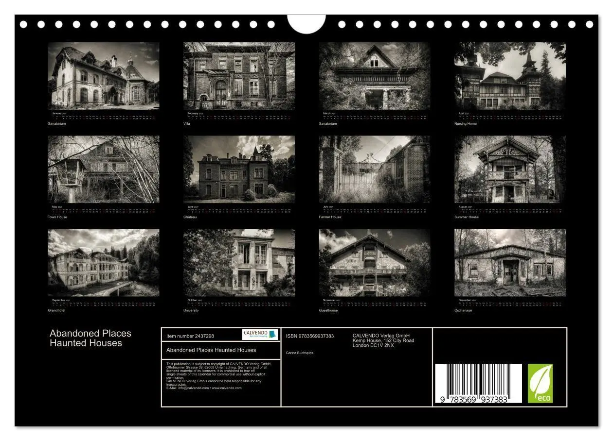 Bild: 9783569937383 | Abandoned Places Haunted Houses (Wall Calendar 2027 DIN A4...