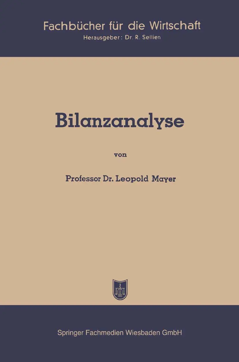 Cover: 9783663127383 | Bilanzanalyse | Leopold Mayer | Taschenbuch | i | Deutsch