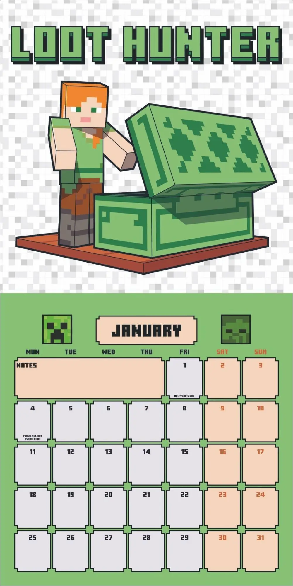 Bild: 9783840197383 | Minecraft Broschurkalender 2027 | Kalender | Danilo | 28 S. | Englisch