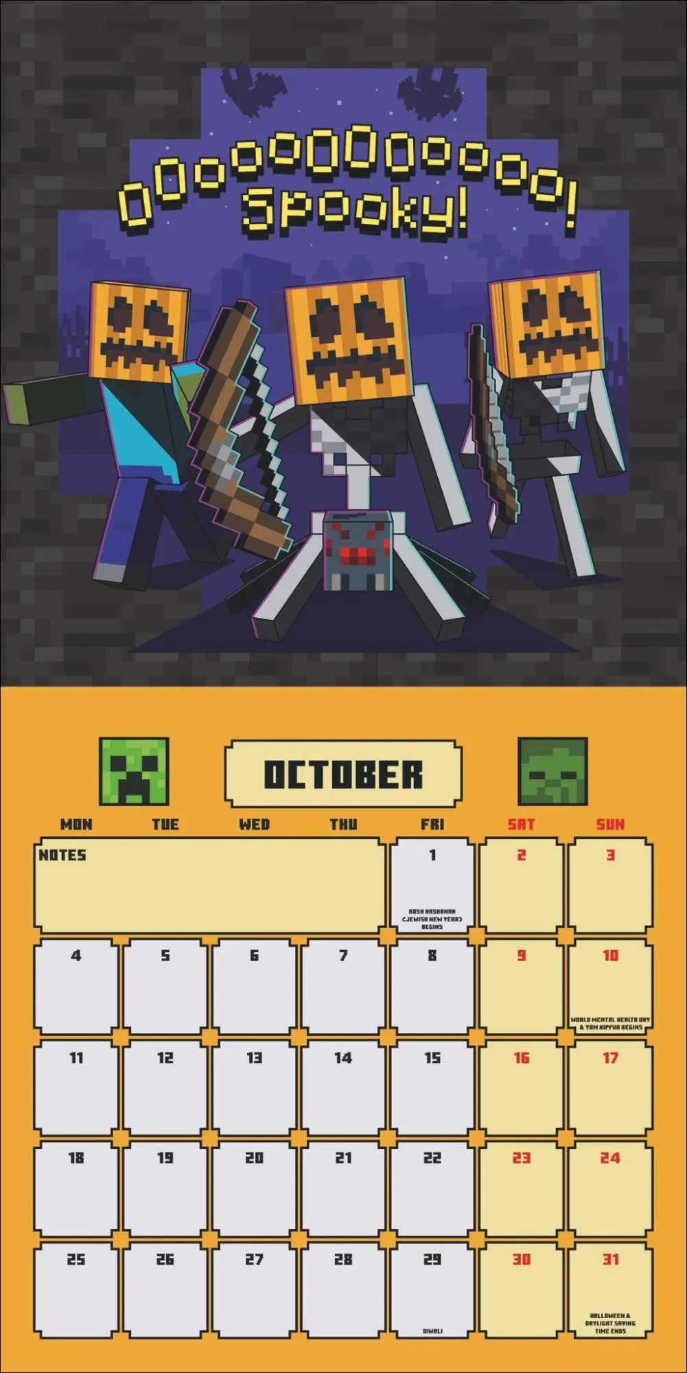 Bild: 9783840197383 | Minecraft Broschurkalender 2027 | Kalender | Danilo | 28 S. | Englisch