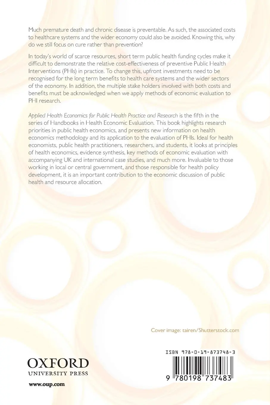 Rückseite: 9780198737483 | Applied Health Economics for Public Health Practice and Research