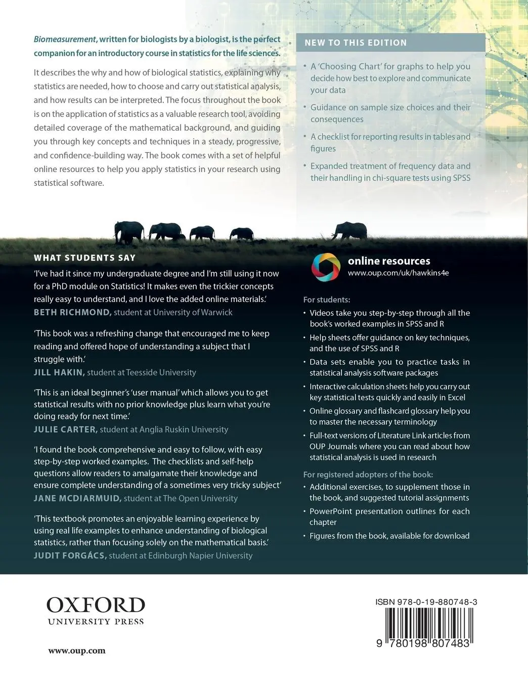 Rückseite: 9780198807483 | Biomeasurement | Dawn Hawkins | Taschenbuch | Kartoniert / Broschiert