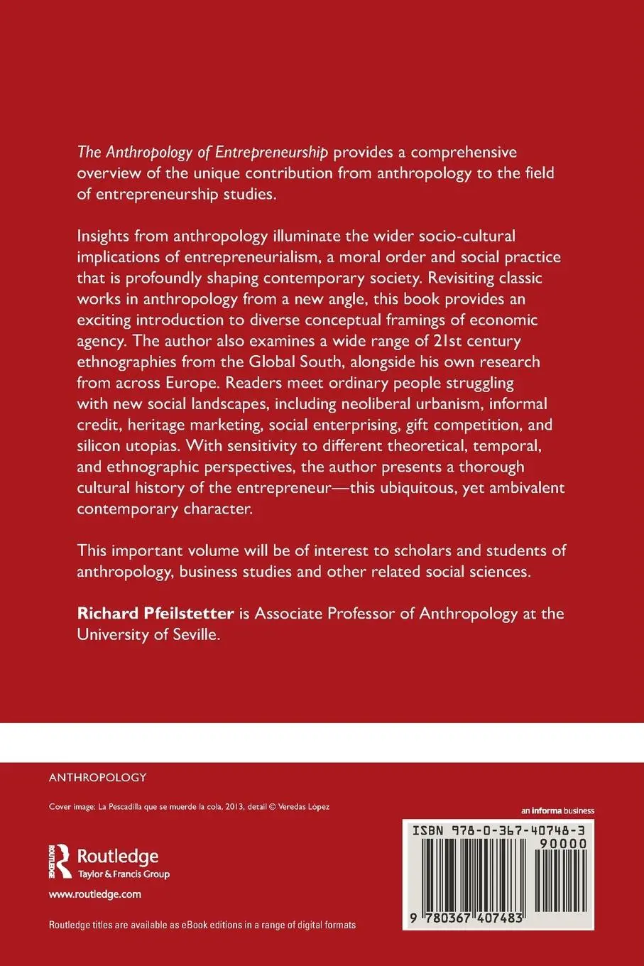 Rückseite: 9780367407483 | The Anthropology of Entrepreneurship | Richard Pfeilstetter | Buch