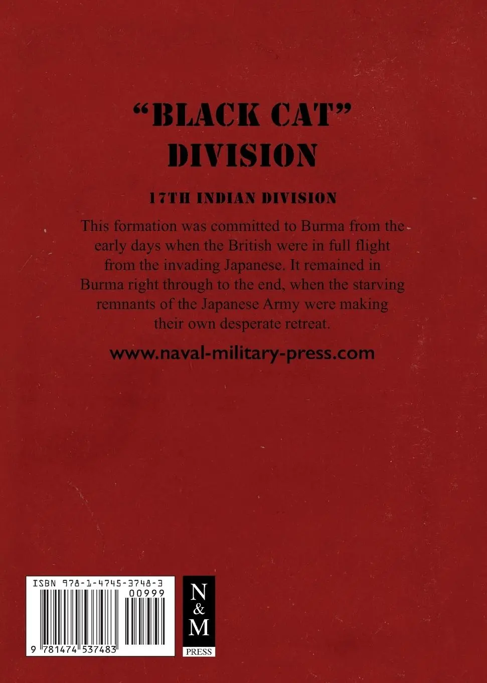 Rückseite: 9781474537483 | BLACK CAT DIVISION | 17th Indian Division | Divisional History | Buch