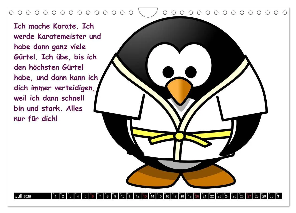 Bild: 9783435727483 | Pinguin-Elfe (Wandkalender 2025 DIN A4 quer), CALVENDO Monatskalender