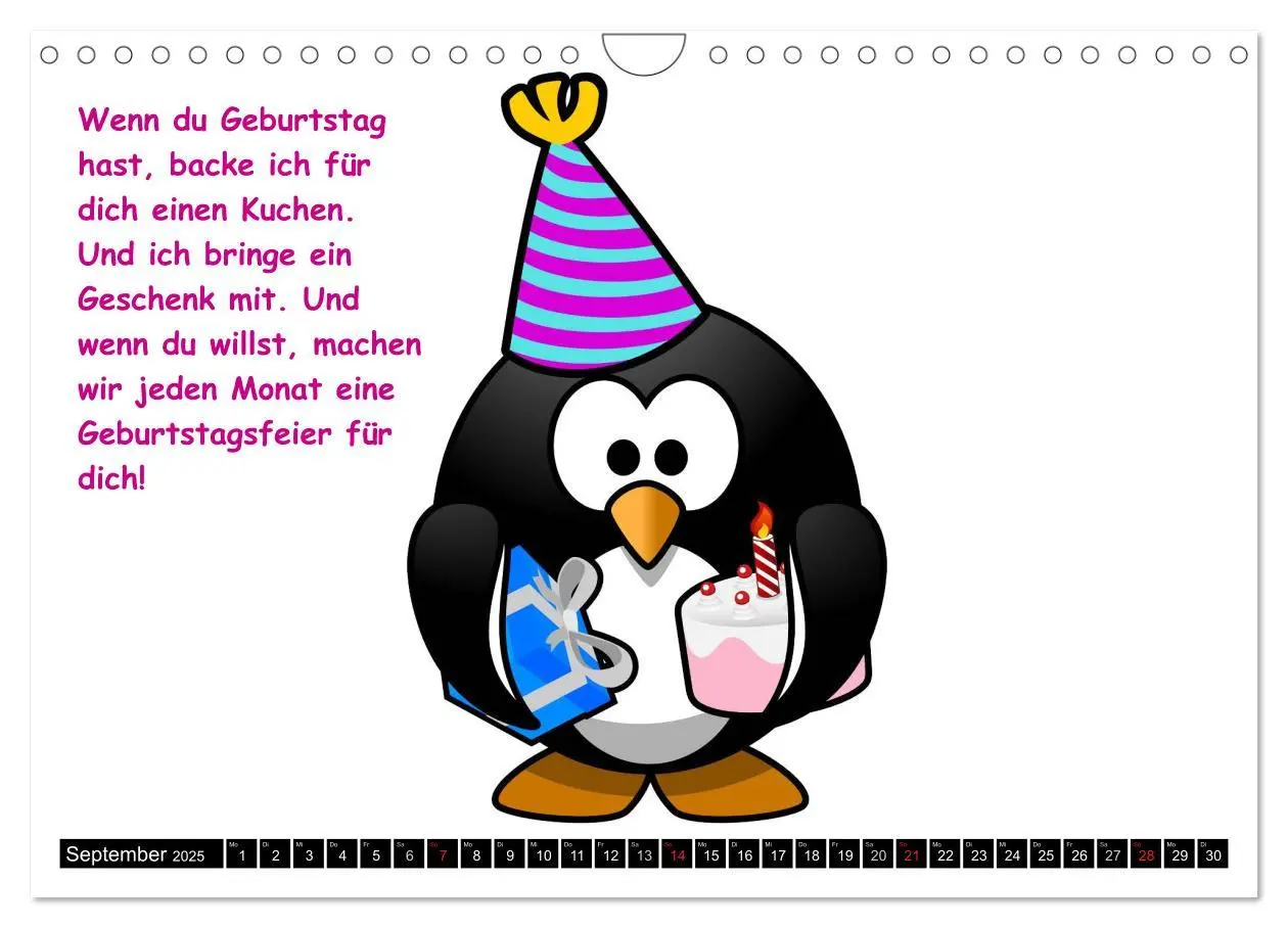 Bild: 9783435727483 | Pinguin-Elfe (Wandkalender 2025 DIN A4 quer), CALVENDO Monatskalender