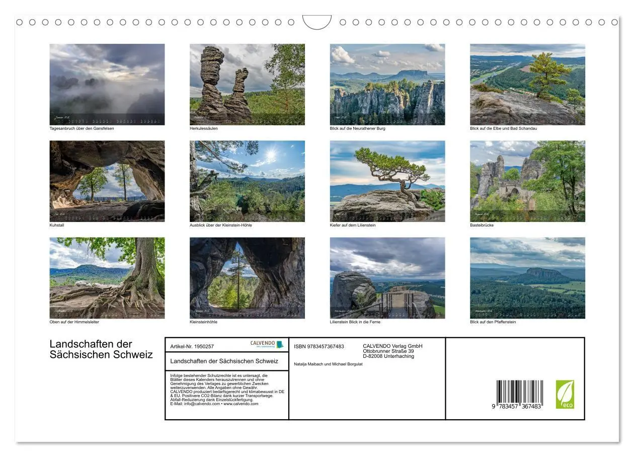 Bild: 9783457367483 | Landschaften der Sächsischen Schweiz (Wandkalender 2026 DIN A3...
