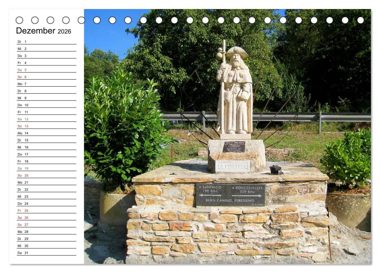 Bild: 9783457987483 | Jakobsweg - Camino Frances (Tischkalender 2026 DIN A5 quer),...