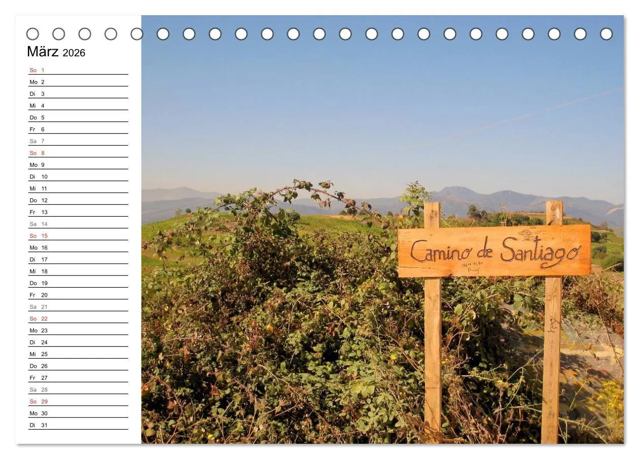 Bild: 9783457987483 | Jakobsweg - Camino Frances (Tischkalender 2026 DIN A5 quer),...