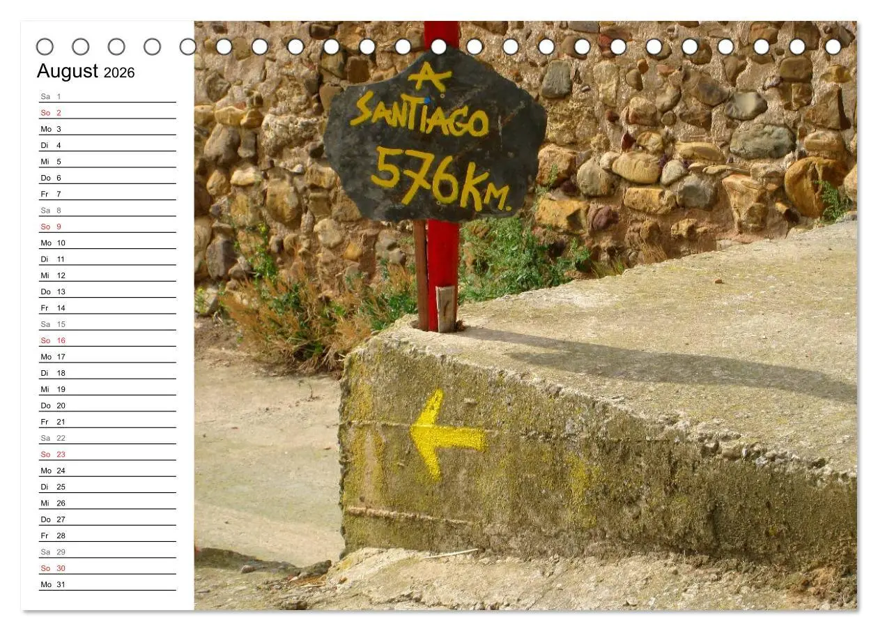 Bild: 9783457987483 | Jakobsweg - Camino Frances (Tischkalender 2026 DIN A5 quer),...